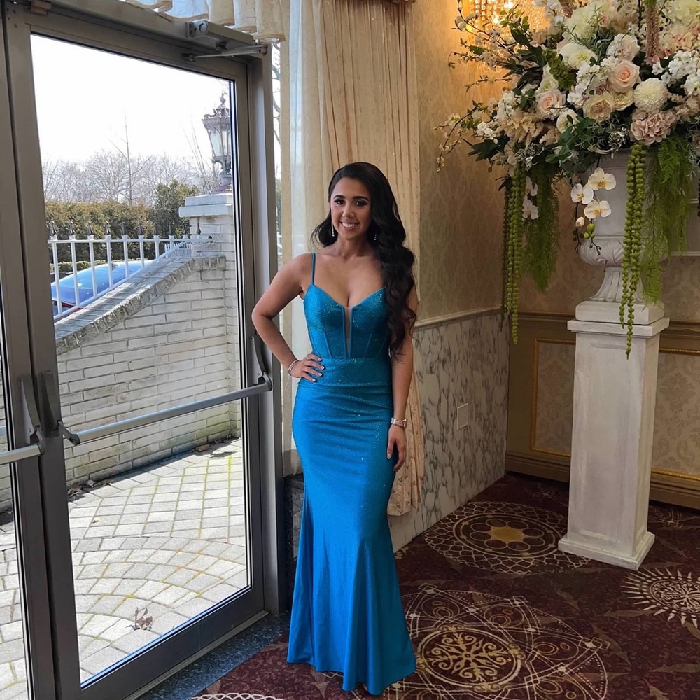 Sherri Hill Vibrant Blue Prom Dress